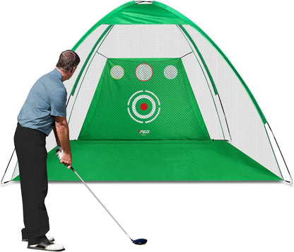Golf Practice Net, 10X7 Feet Golf Nets for Backyard Driving, Heavy Duty Golf Net – Home Golf Swing Training - Indoor Outdoor Use - Golf Simulator for Any Golfer