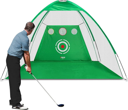 Golf Practice Net, 10X7 Feet Golf Nets for Backyard Driving, Heavy Duty Golf Net – Home Golf Swing Training - Indoor Outdoor Use - Golf Simulator for Any Golfer